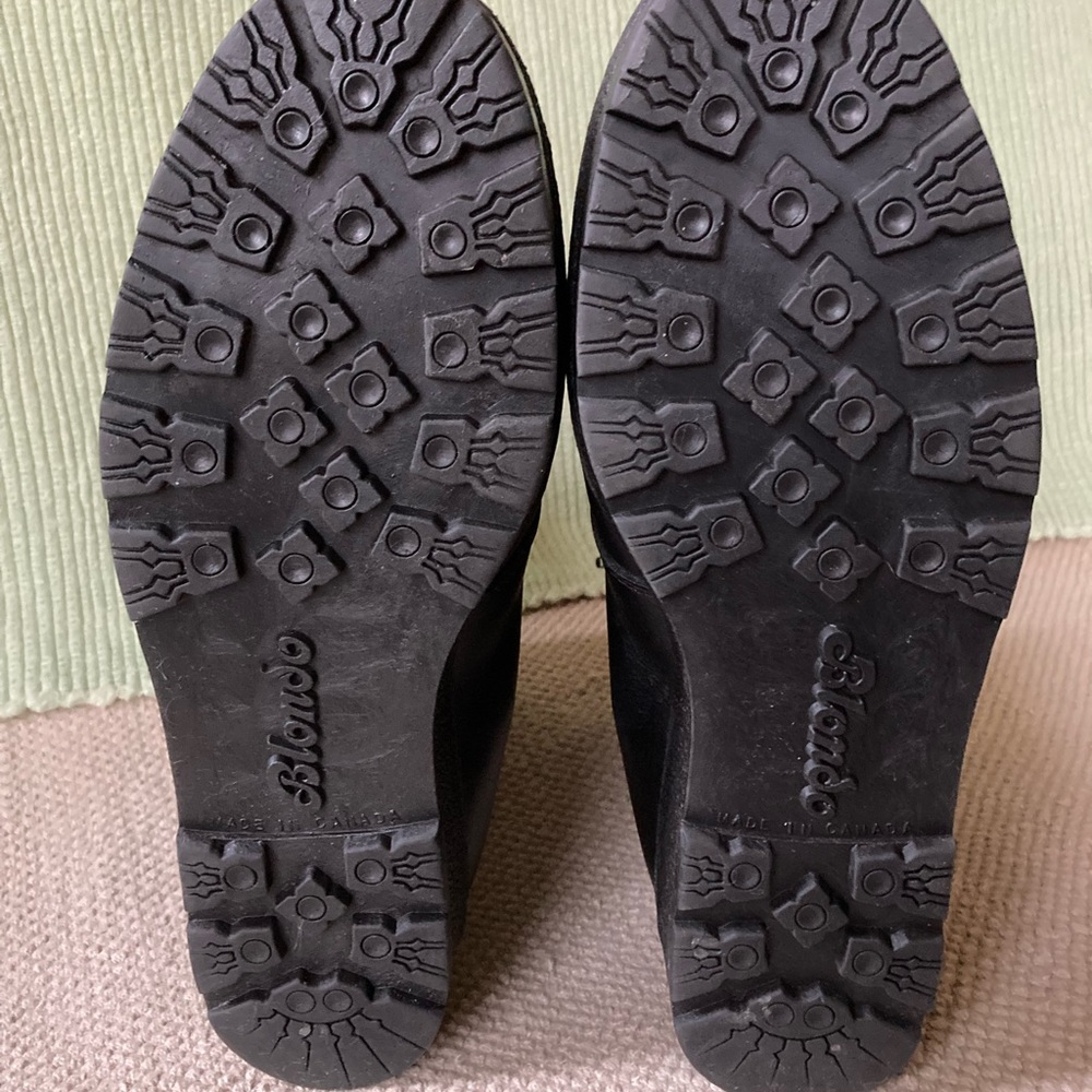 Blondo Men's Black Leather Wool-Lined Insulated Zip Mid Winter Boots Sz M8 - Picture 9 of 11